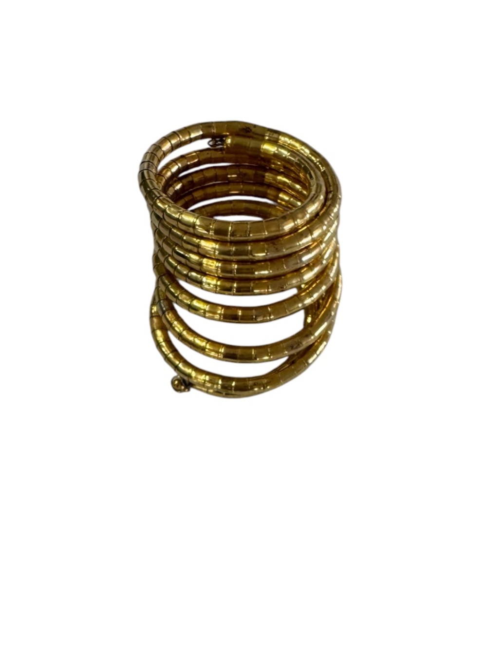 MULTI STRAND SPIRAL COIL CUFF BRACELET - GOLDEN TONE - Picture 2 of 2